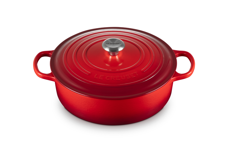 Le Creuset, Tegame Risotto Evolution, Ghisa Vetrificata, Ø 30 cm, Colore Ciliegia