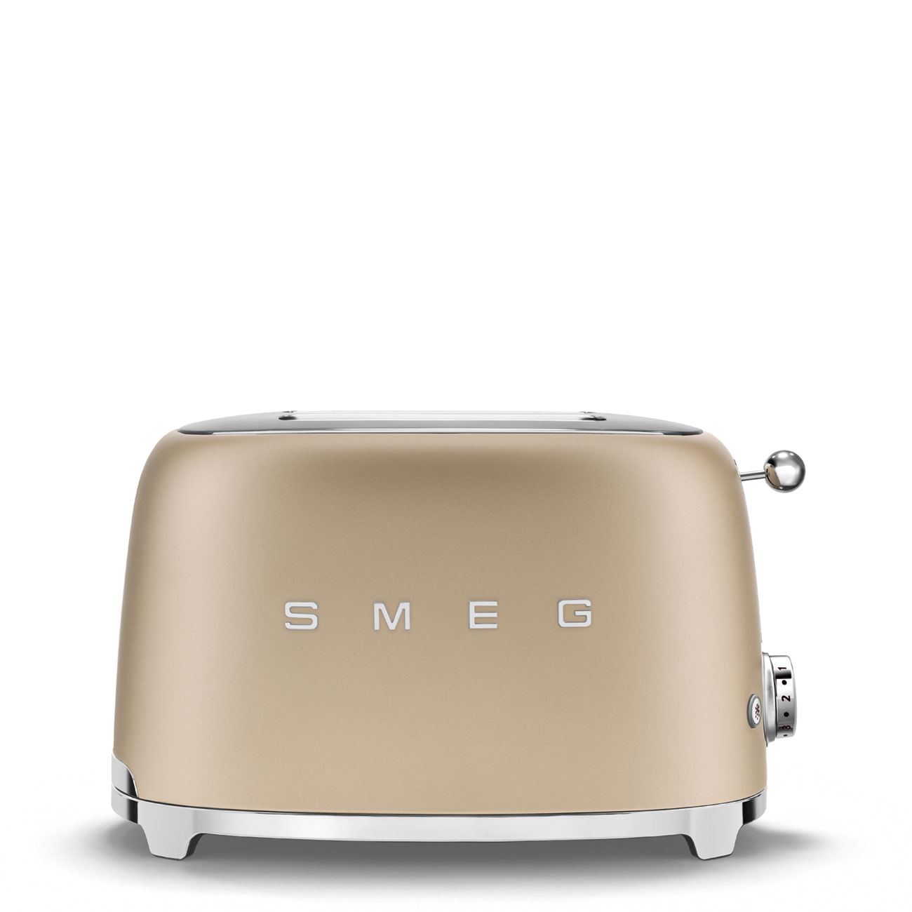 Smeg, Tostapane 2 fette Champagne Opaco, Estetica 50's Style, TSF01CHMEU