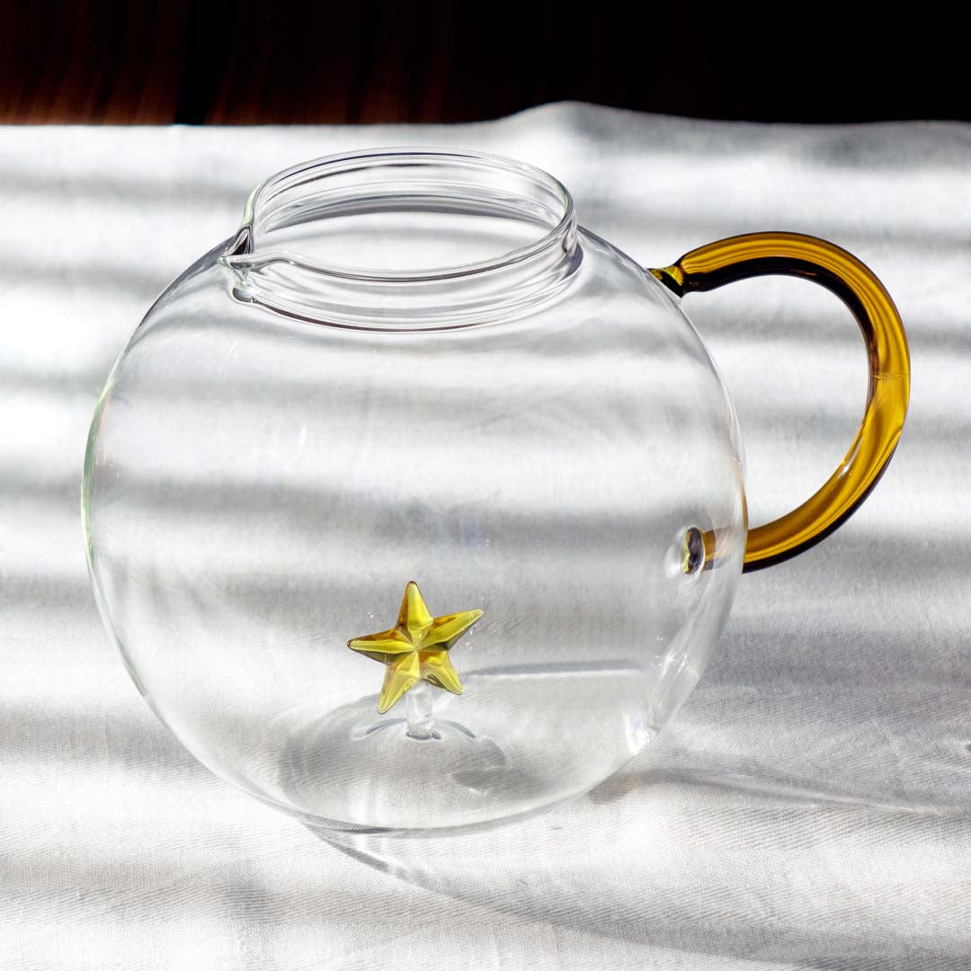 Brocca in vetro borosilicato - 1,2 L / Decoro Stella