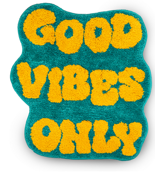 Tappeto colorato " Good vibes only "