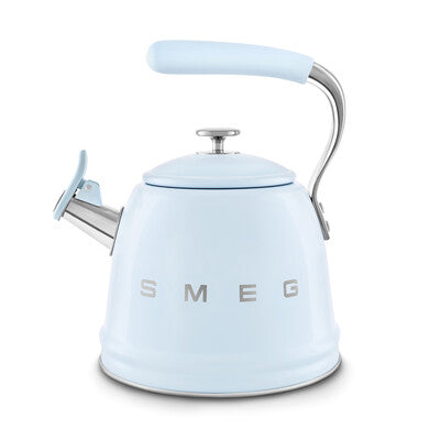 Smeg - Bollitore a fischio Azzurro Colore Azzurro Estetica 50's Style