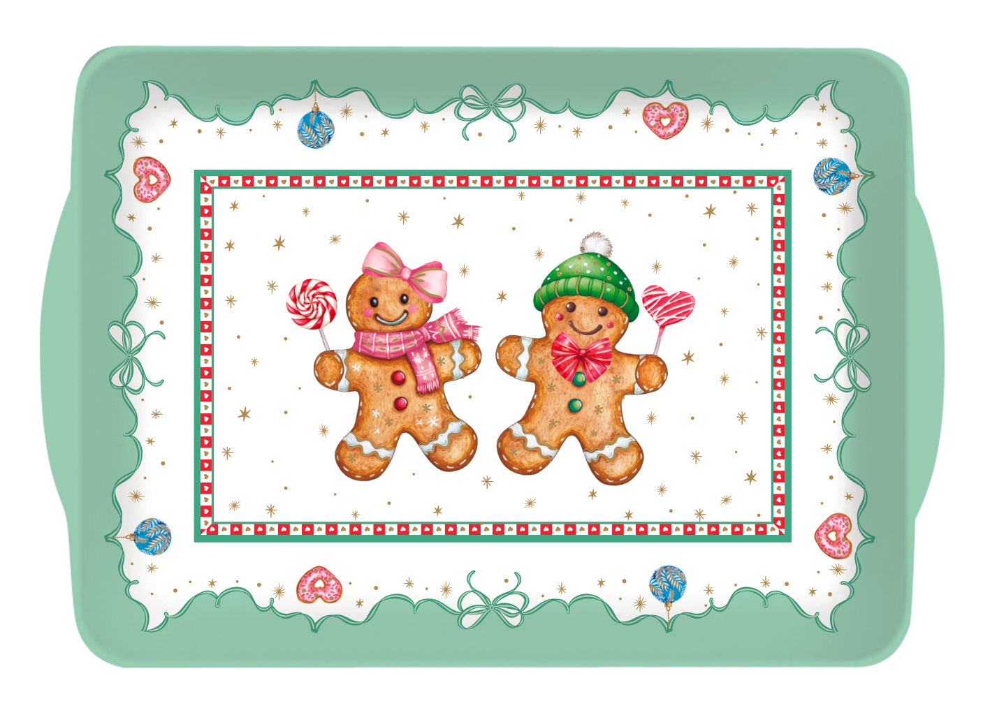 Vassoio Con manici - 22x15 cm / Sweet Christmas