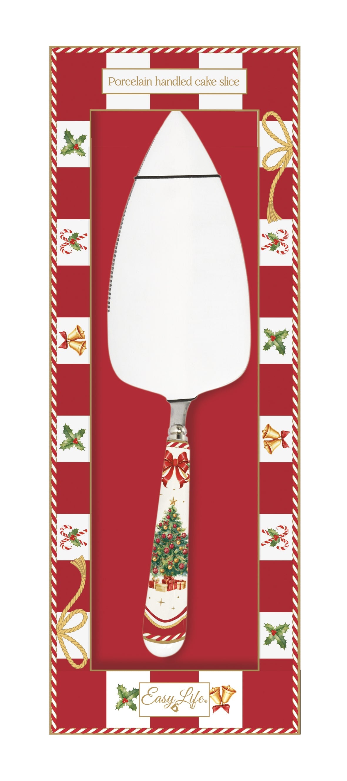 Pala torta Con manico in porcellana - in color box / Christam Tale