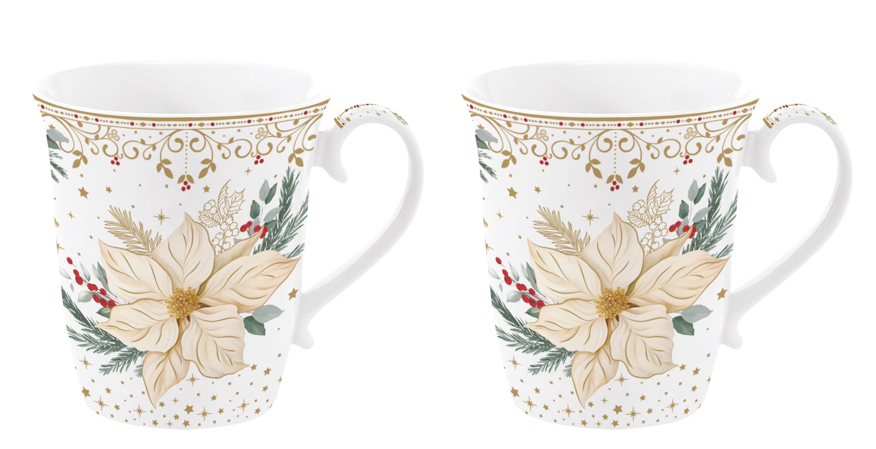 Set 2 tazze In Color Box - 275 ml /White Elegance