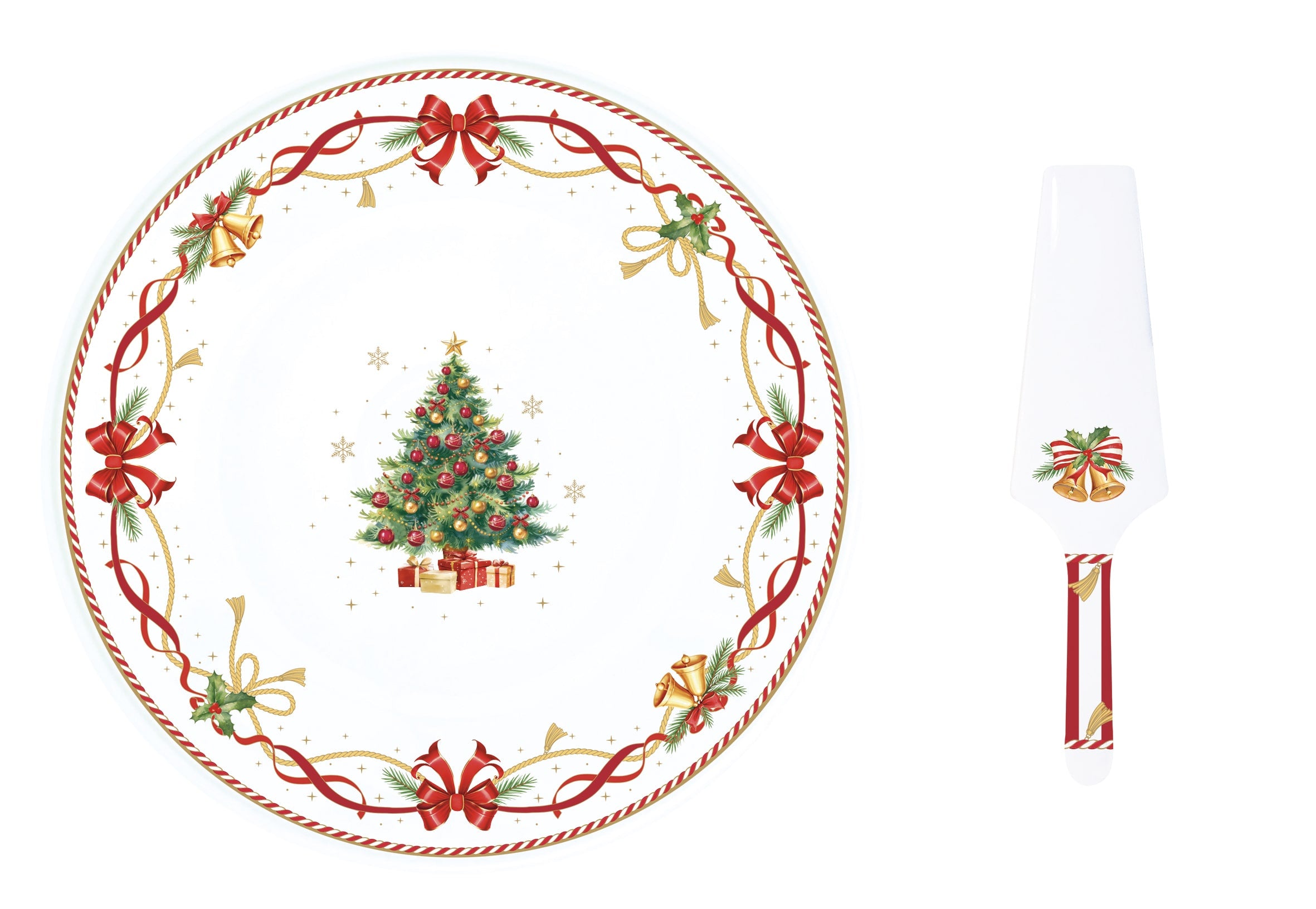 Piatto torta 32 cm e Paletta - In Color Box / Christmas Tale