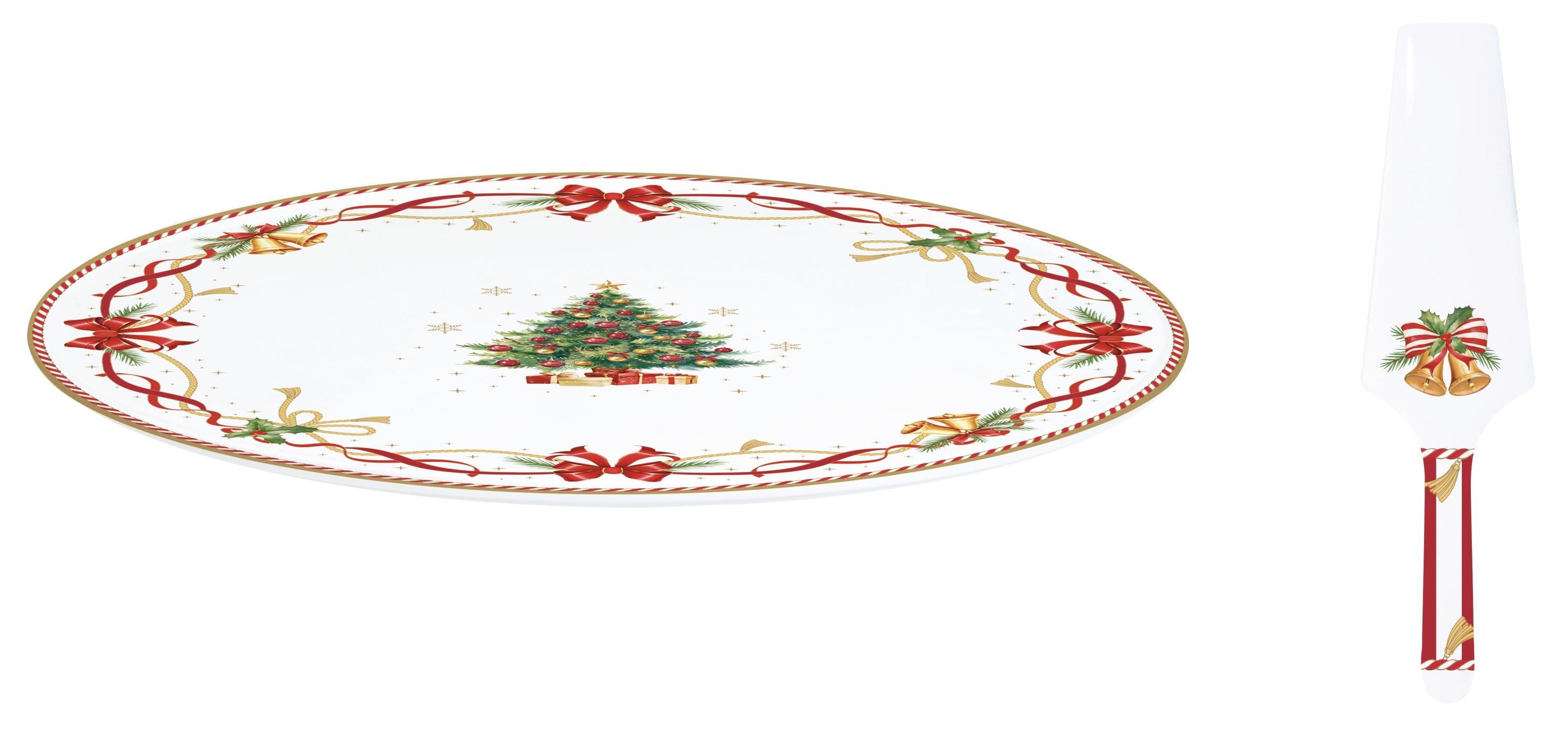 Piatto torta 32 cm e Paletta - In Color Box / Christmas Tale