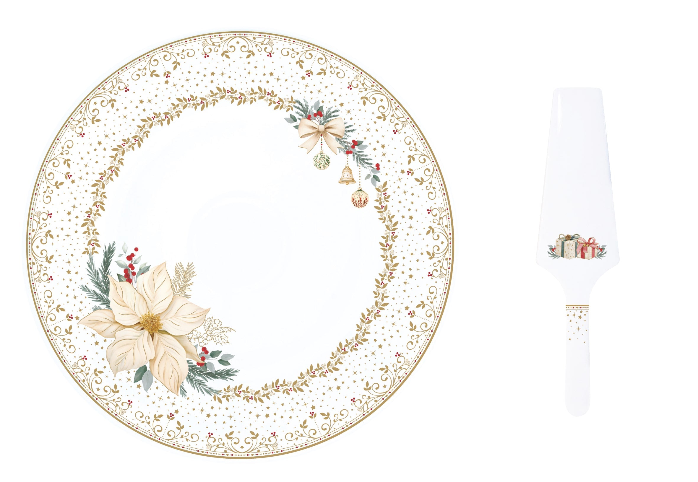 Piatto torta 32 cm e paletta - In Color Box / White Elegance