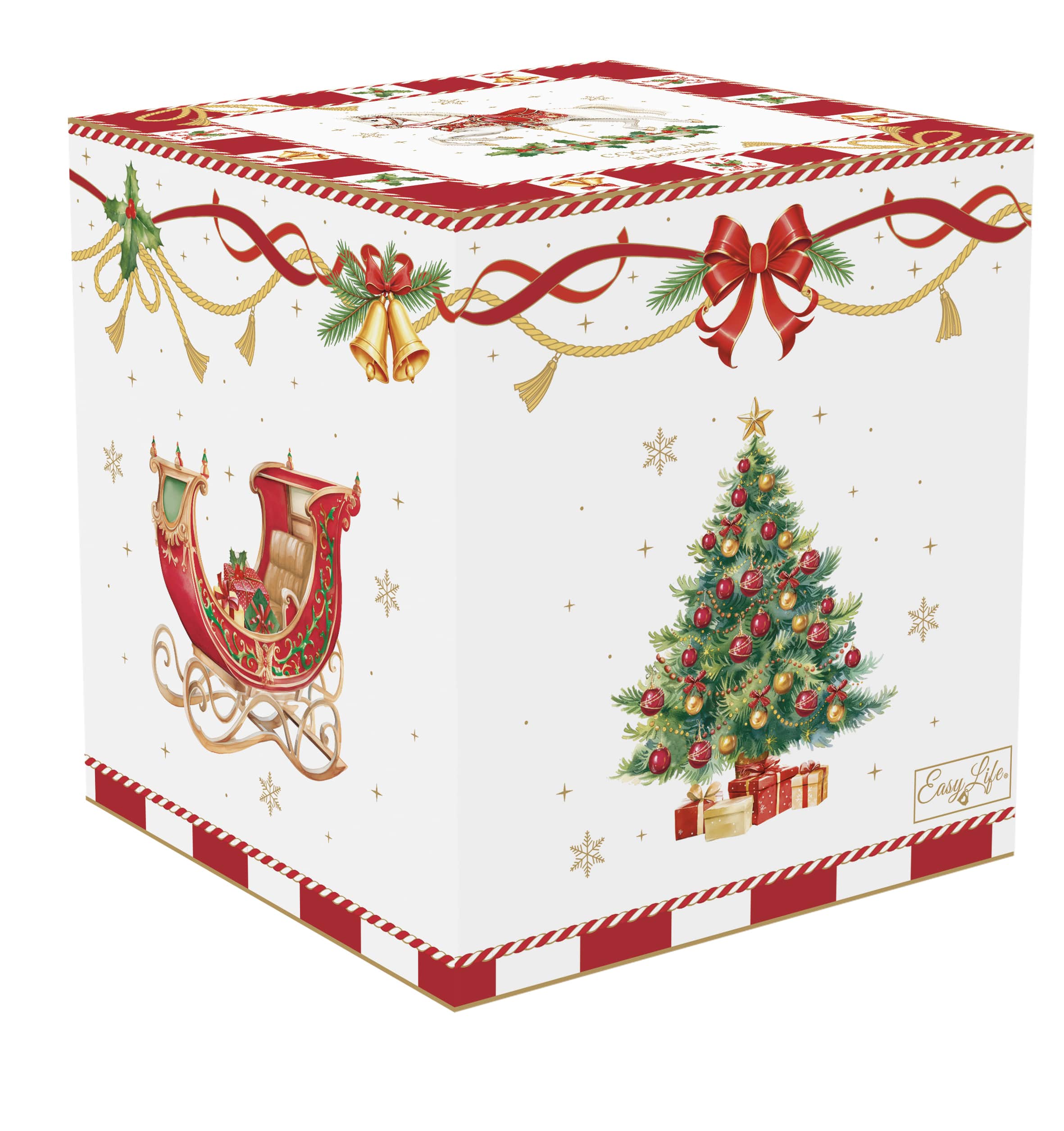 Biscottiera In Color Box - 14 cm h 16,5 cm / Christmas Tale