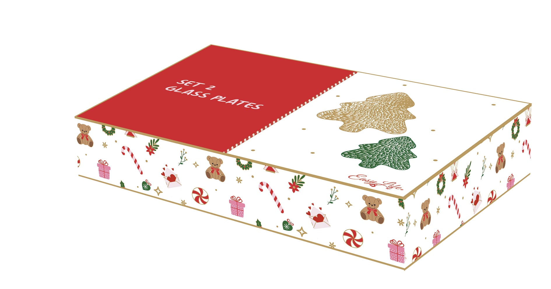 Set 2 piattini in vetro - In Color Box / Christmas Twist