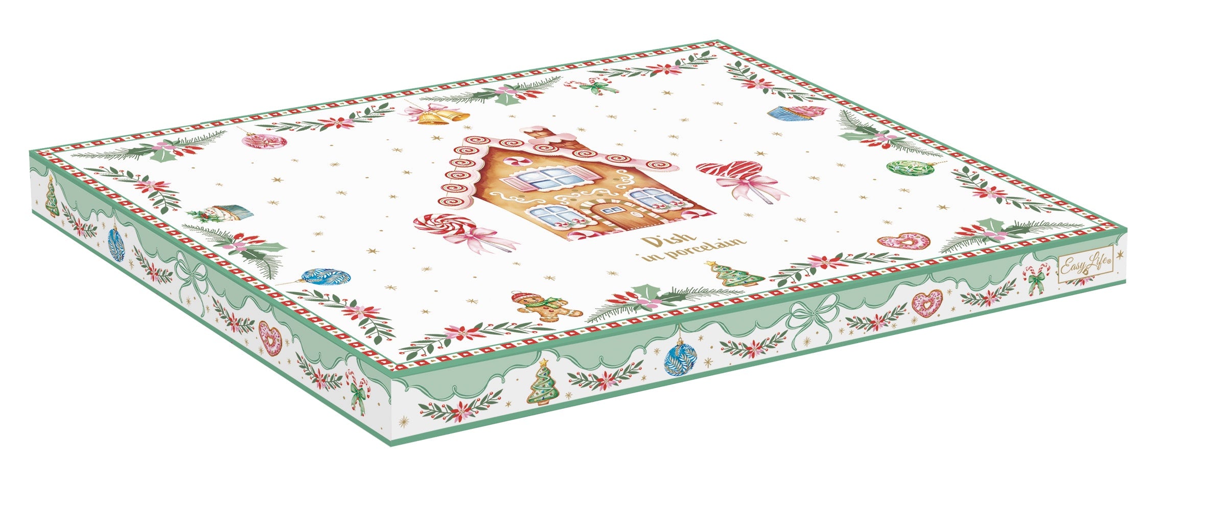 Piatto Abete In Color Box - 20,5x25,5 cm / Sweet Christmas