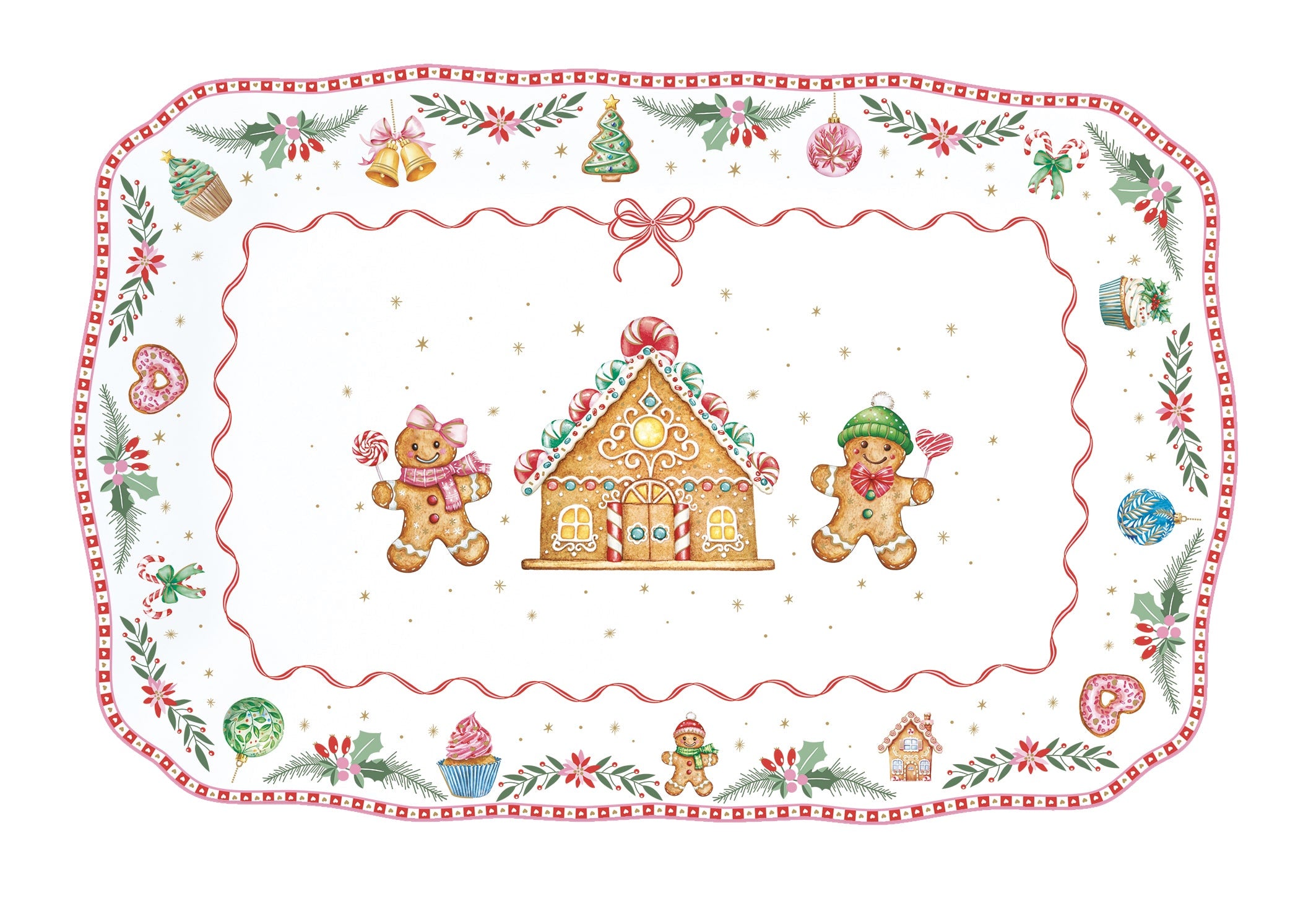 Vassoio In Color Box - 35x23 cm / Sweet Christmas