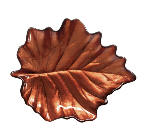 PiattinoFoglia D'Acero in vetro - 28x23 cm / Forest Dream