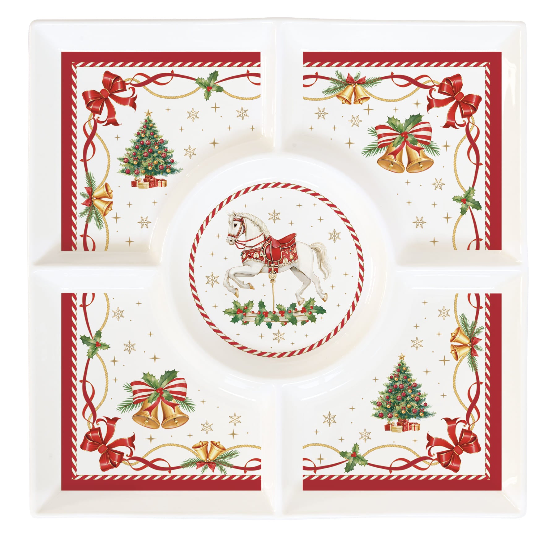 Vassoio aperitivi In Color Box - 25x25 cm / Christmas Tale