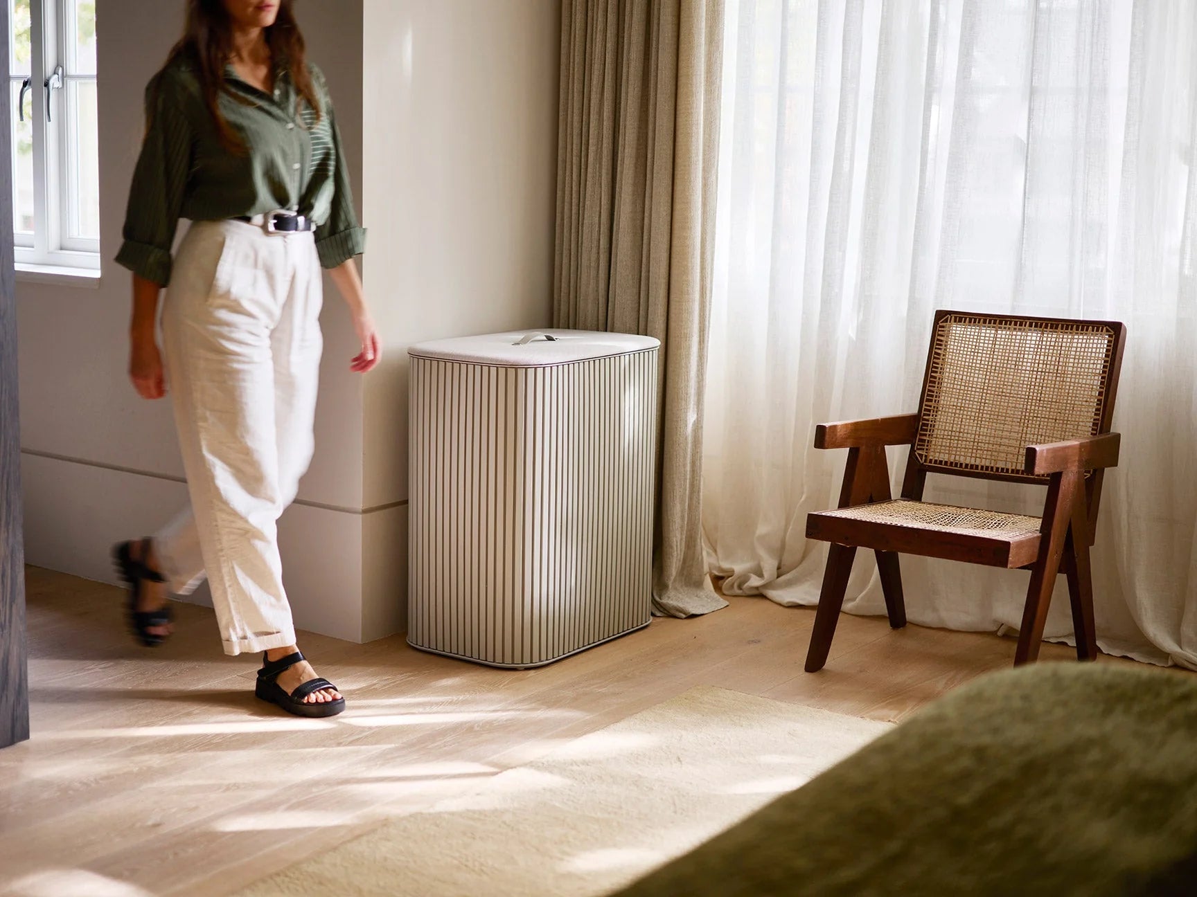 Cesto Separatore Lavanderia - 90 L / Ecru