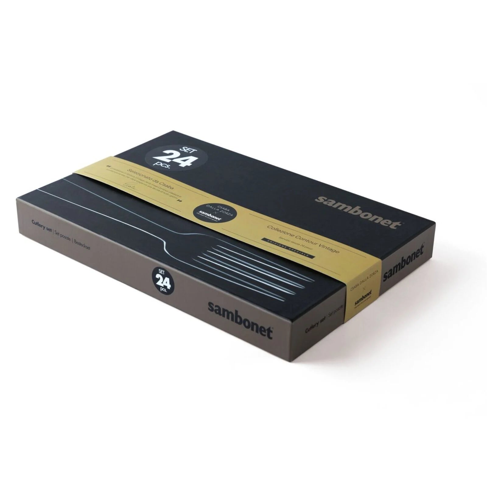 Sambonet - Contour Servizio tavola 24 posate in acciaio inox vintage