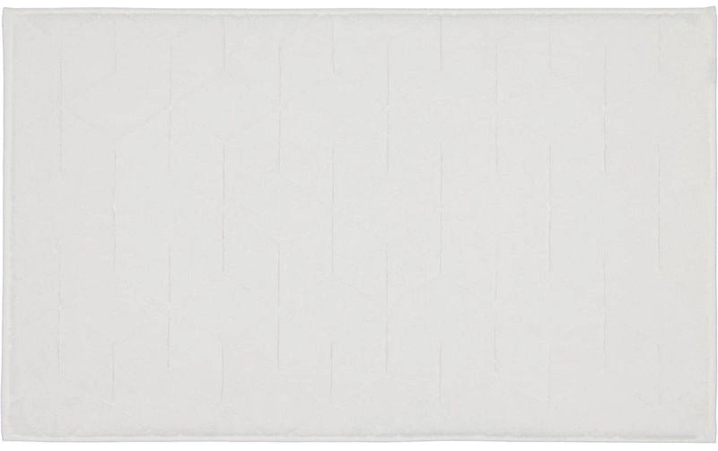 Tappeto bagno Carré, Reversibile100% CotoneBianco brillante 50 x 80 cm