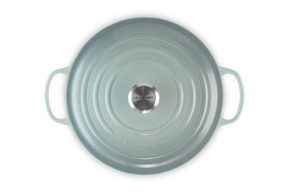 Cocotte rotonda Evolution in ghisa vetrificata - 28 cm - color sea salt