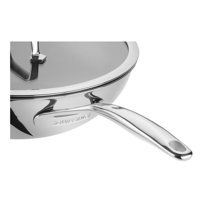 Wok con coperchio - 30 cm, 18/10 acciaio inossidabile, Ceraforce HyCoat