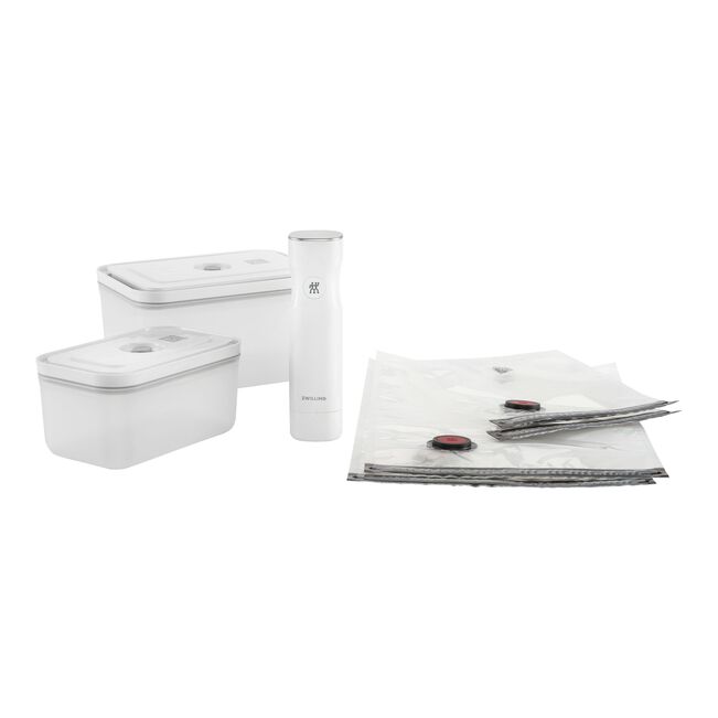 Fresh & Save Starter set sottovuoto, plastica / M/L, 7-pz., bianco