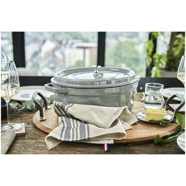 Cocotte ovale - 37 cm, Colore grigio grafite