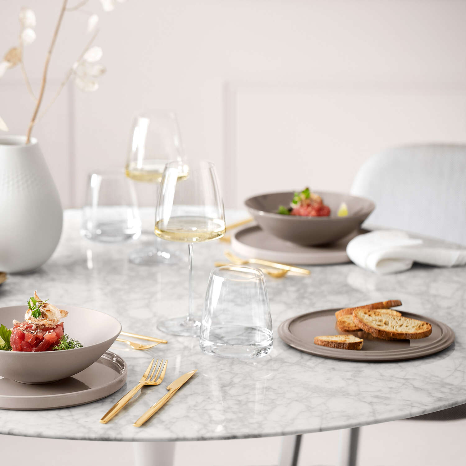 La Boule Dinner set beige, Premium Porcelain