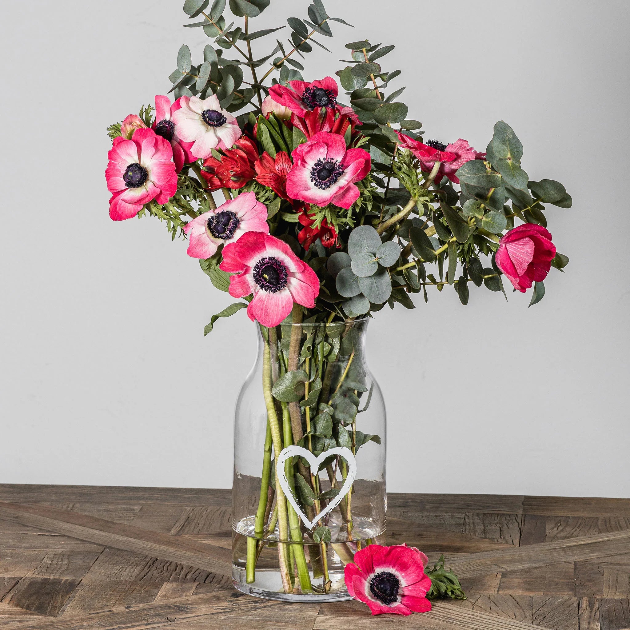 Vaso Portafiori decoro Cuore Graffiti