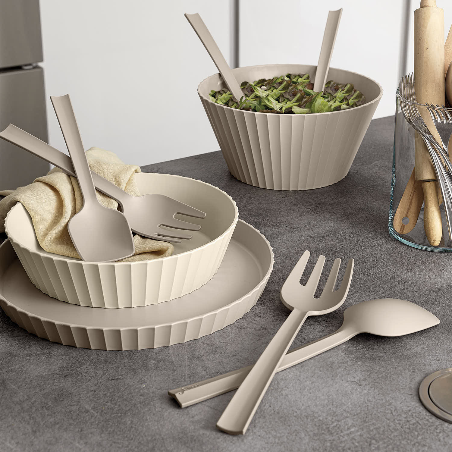 Paestum Posate Insalata - Moka Grey