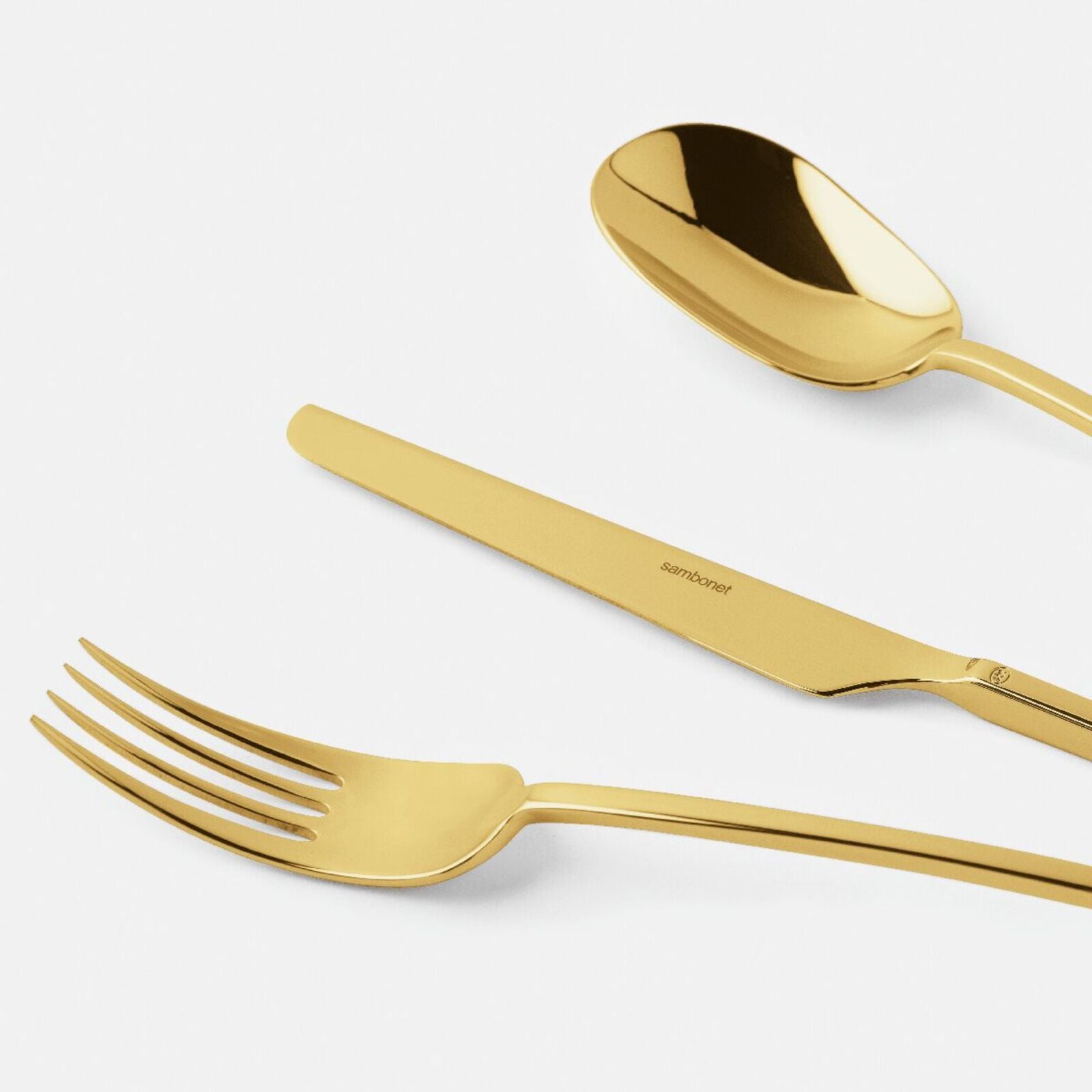 100 Servizio tavola 24 posate mirror PVD gold