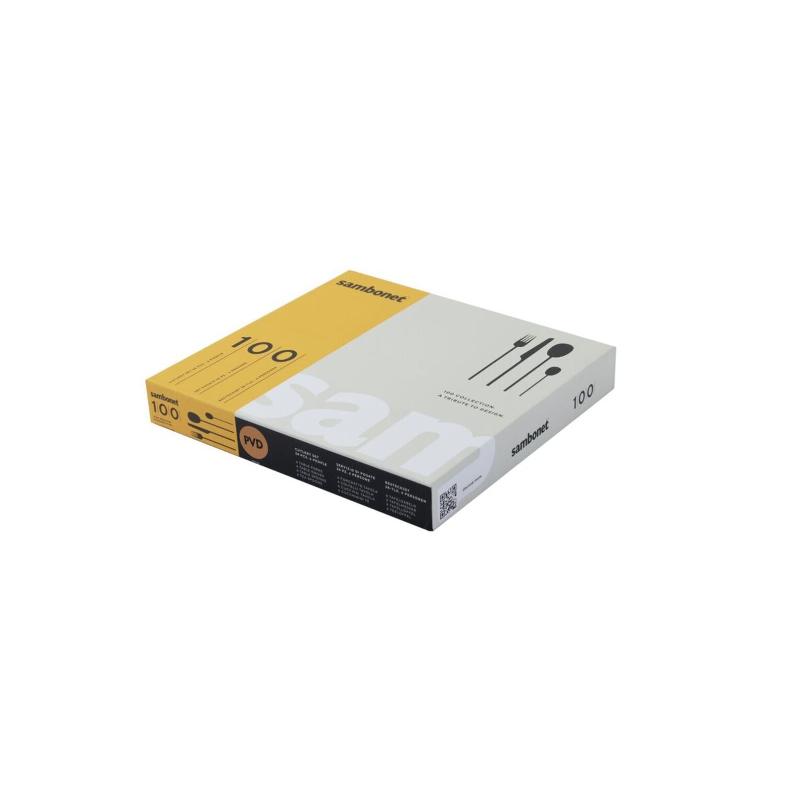 100 Servizio tavola 24 posate mirror PVD gold