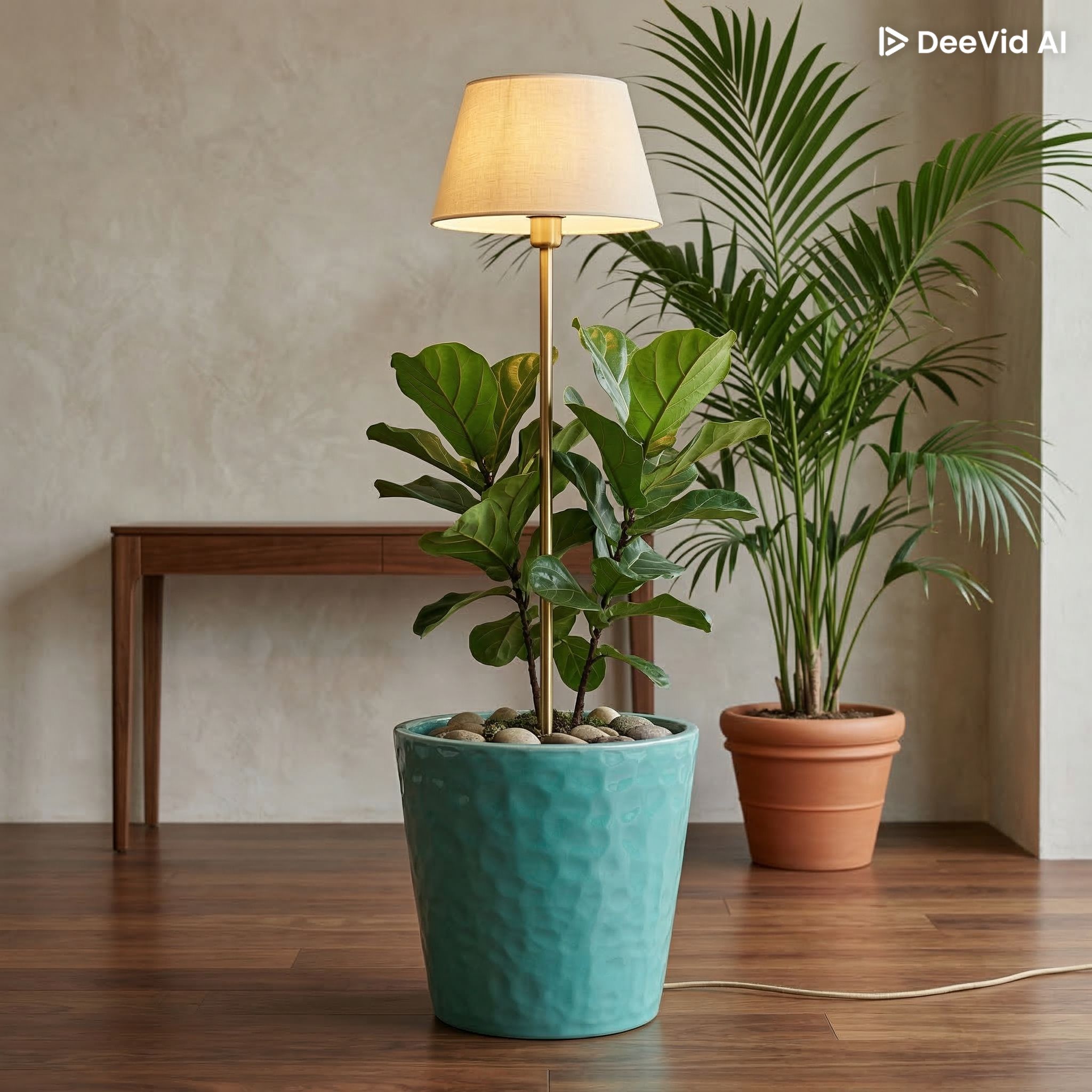 Vaso in Ceramica Martellata - colore verde acqua