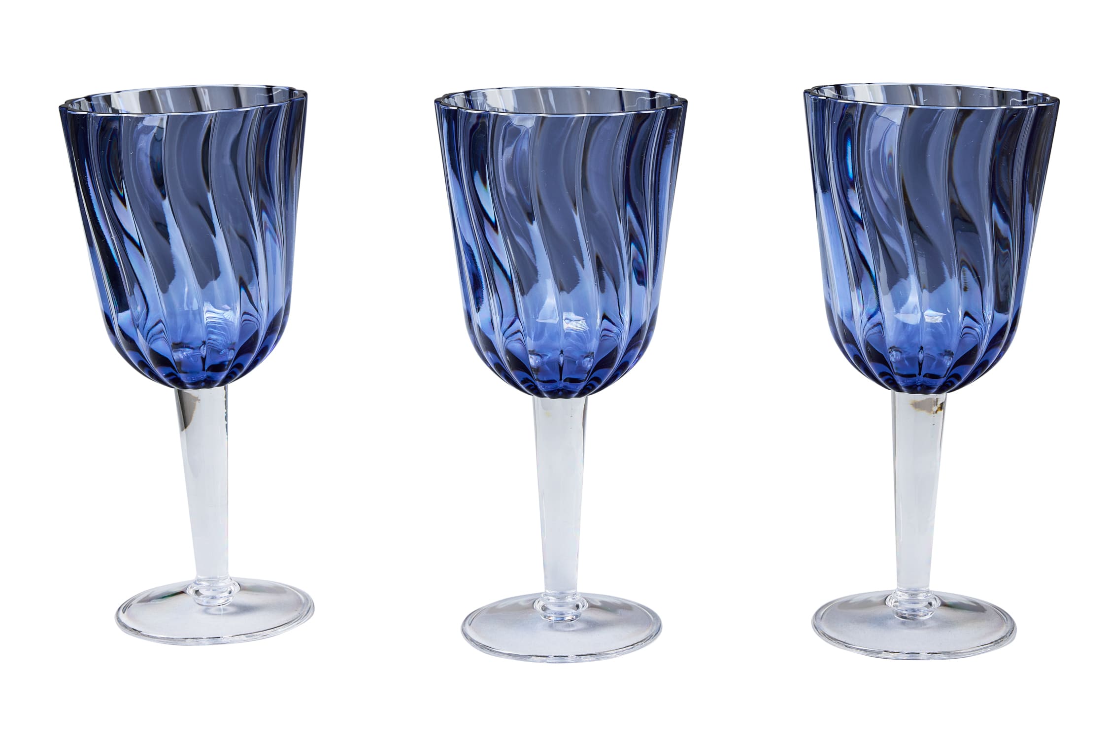 Formentera - Set 6 Calici Blu In Metacrilato