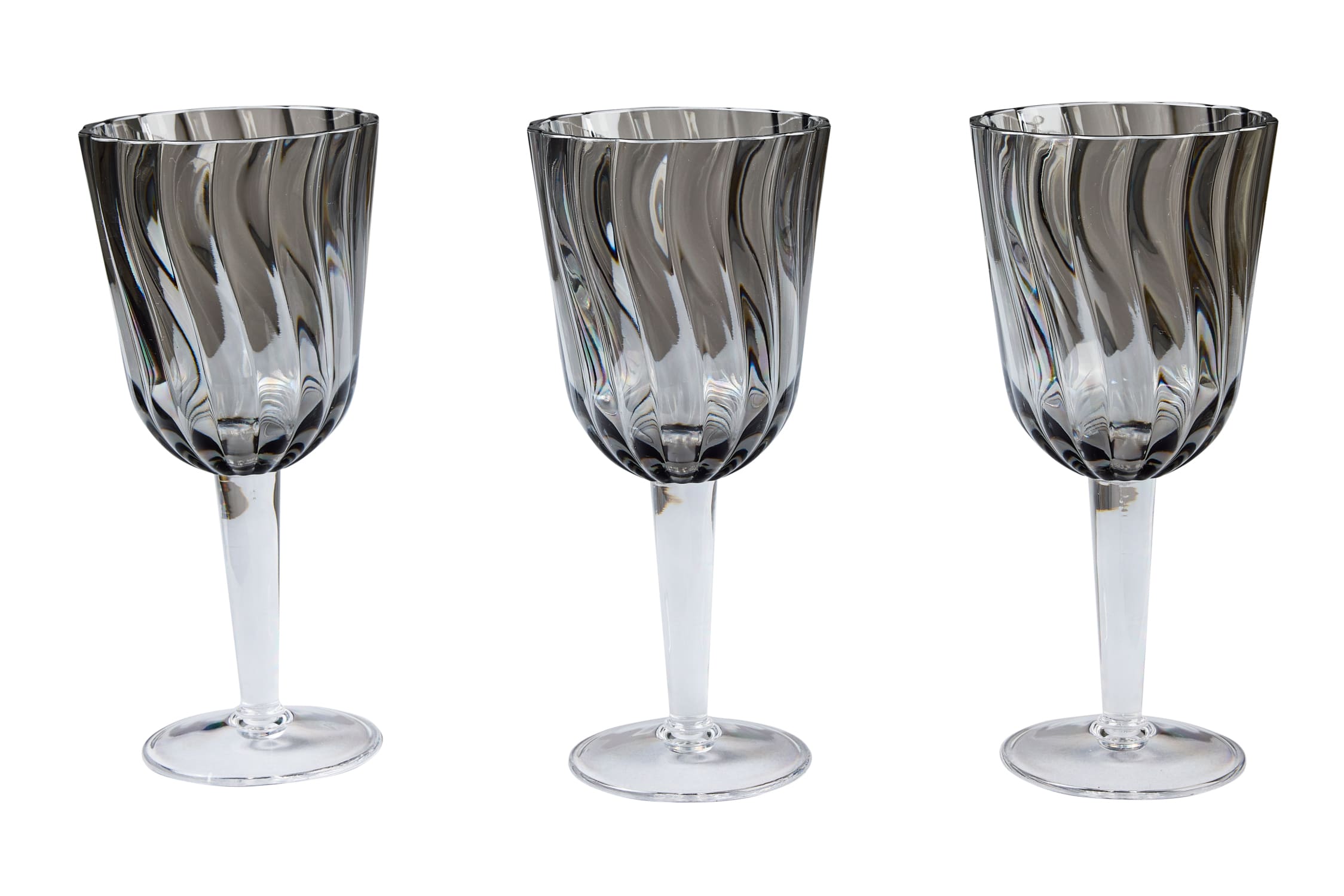 Formentera - Set 6 Calici Grigi In Metacrilato