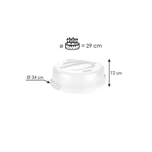 Porta Torte Basso Con Tavoletta Refrigerante Ø 34 Cm  "Delicia"