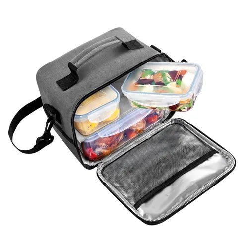Borsa Termica-Isolante Con 3 Contenitori, Antracite Freshbox