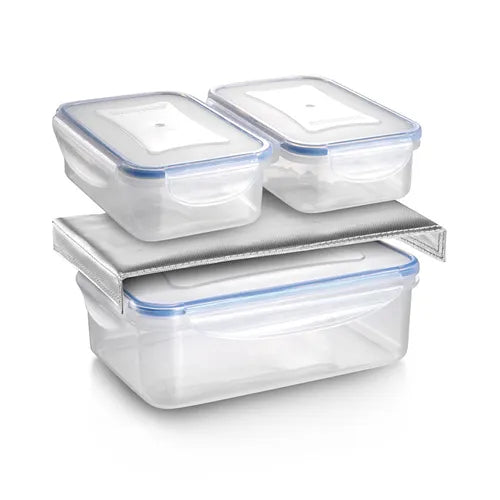 Borsa Termica-Isolante Con 3 Contenitori, Antracite Freshbox