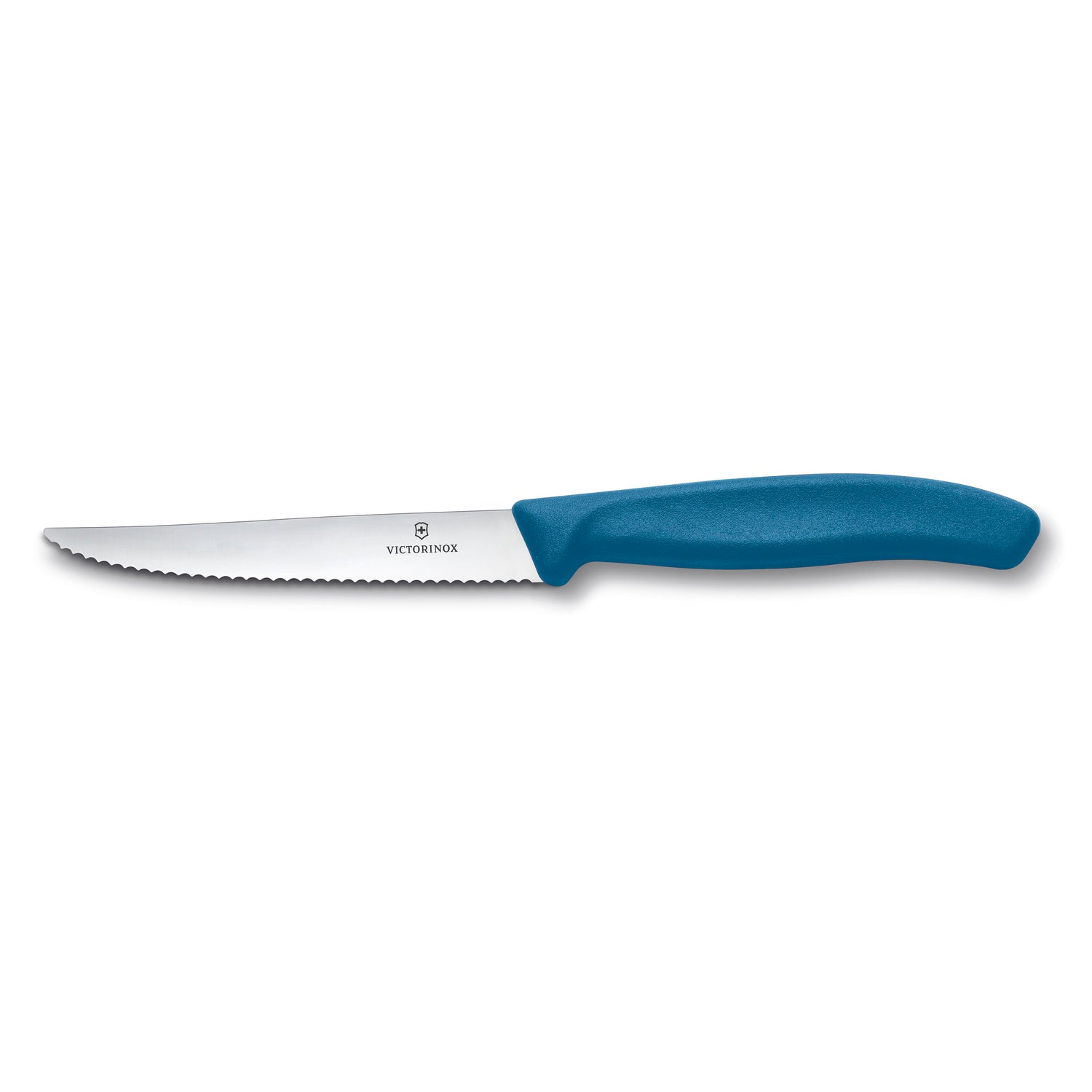 Coltello bistecca ondulato manico blu - Swiss Classic