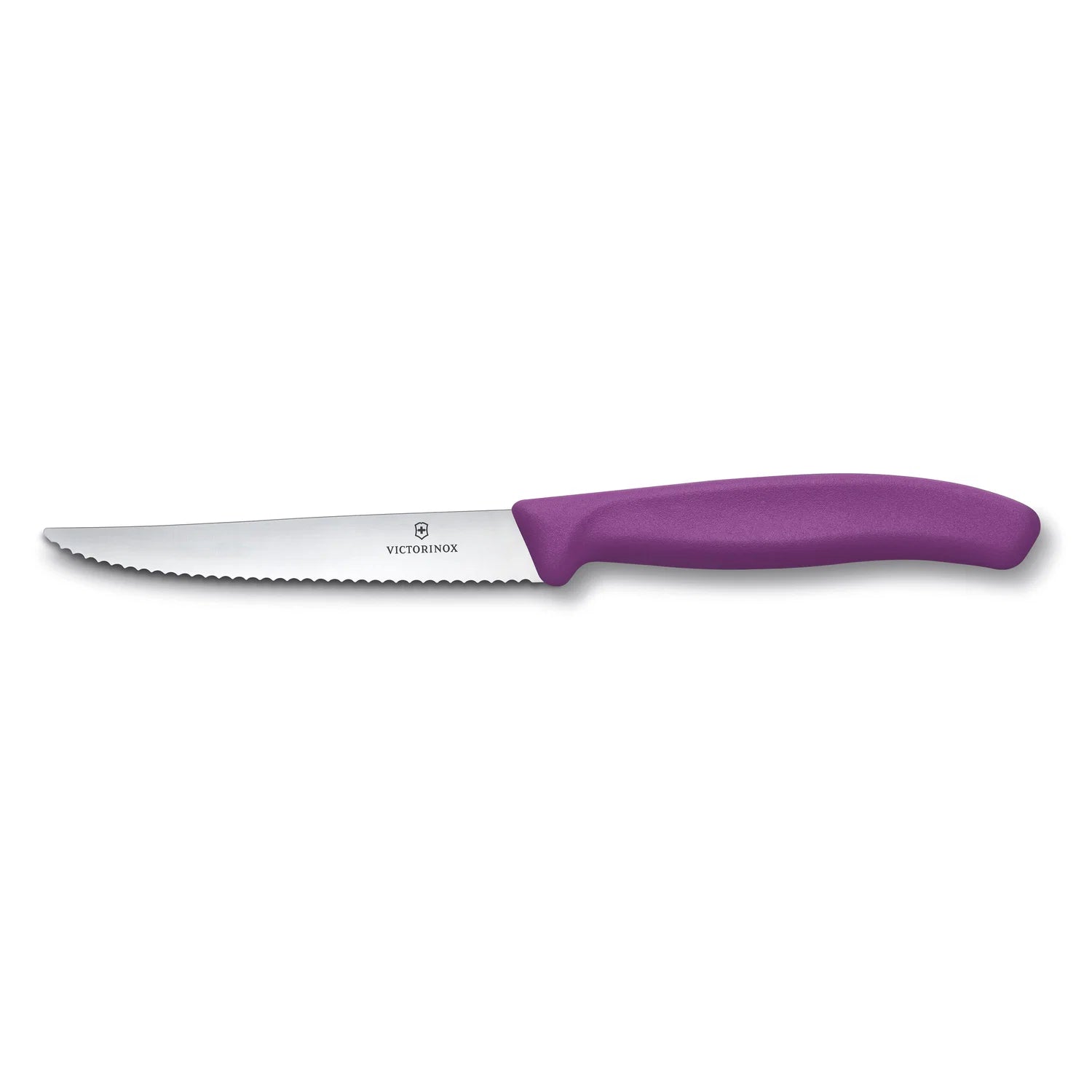 Coltello bistecca ondulato manico viola - Swiss Classic