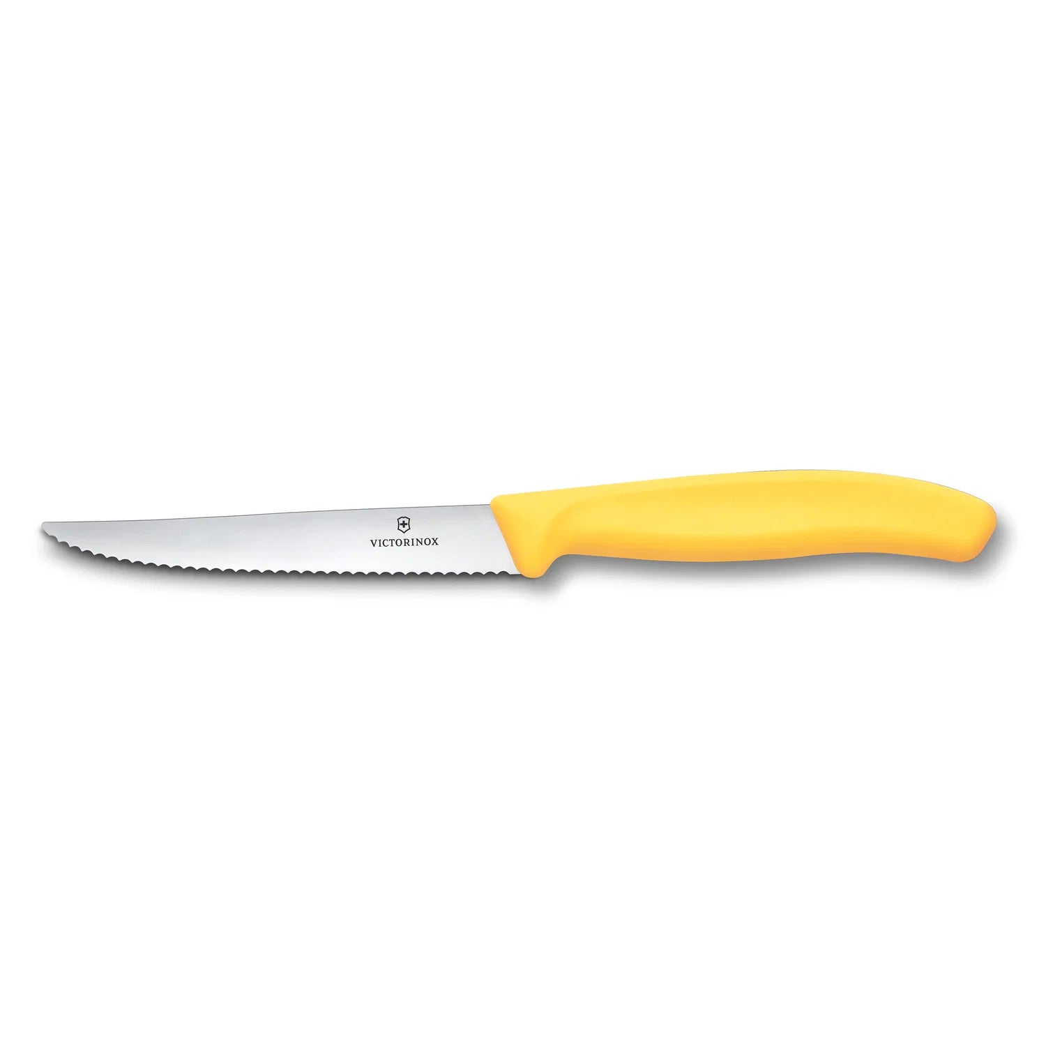 Coltello bistecca ondulato manico giallo - Swiss Classic