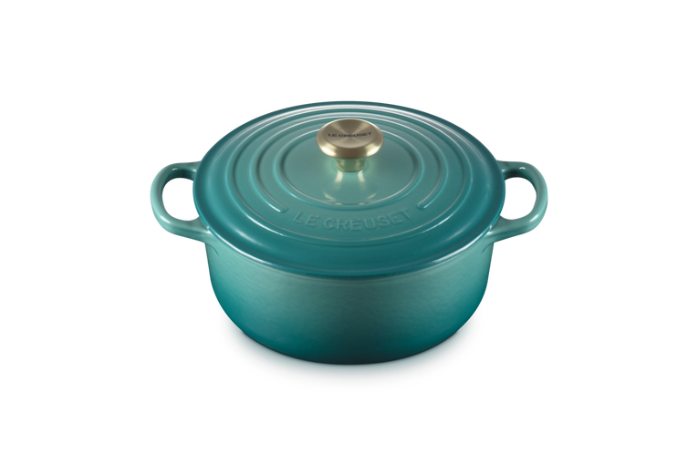 Cocotte rotonda Evolution in ghisa vetrificata - Bleu Riviera 20 CM / 2.4 L