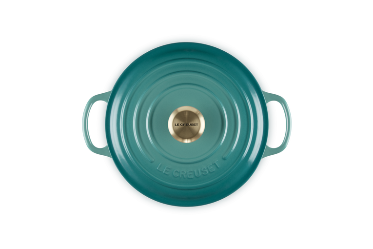 Cocotte rotonda Evolution in ghisa vetrificata - Bleu Riviera 20 CM / 2.4 L