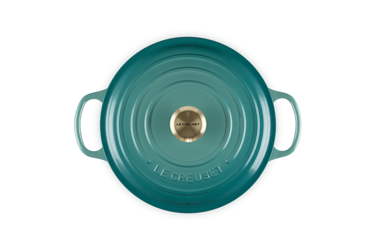 Cocotte rotonda Evolution in ghisa vetrificata - Bleu Riviera 28 CM / 6.7 L