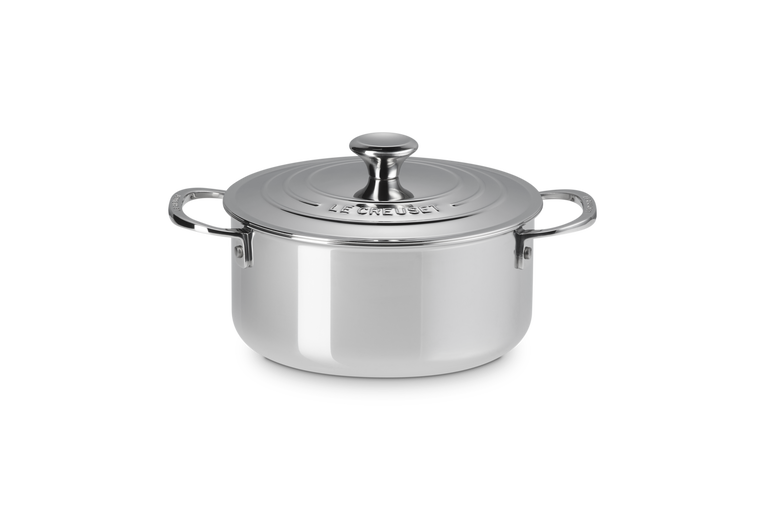 Pentola alta con coperchio in acciaio inox - 20 CM / 3 L