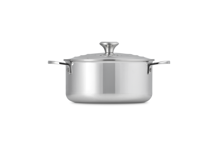 Pentola alta con coperchio in acciaio inox - 20 CM / 3 L