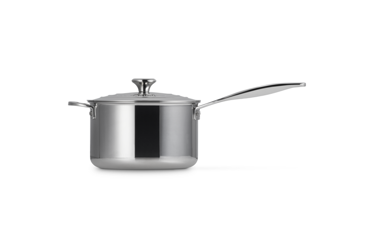 Casseruola con coperchio e maniglia in acciaio inox - 20 CM / 3.8 L
