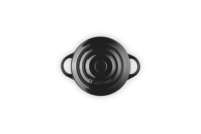 Mini cocotte rotonda in gres vetrificato - Nero Lucido 10 CM / 0.25 L