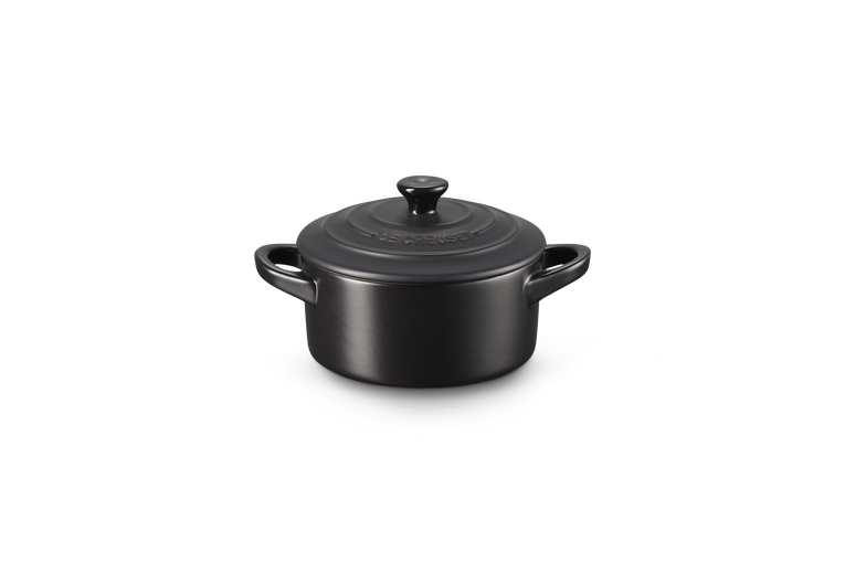 Mini cocotte rotonda in gres vetrificato - Nero Matt 10 CM / 0.25 L