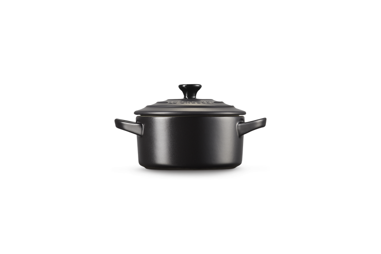 Mini cocotte rotonda in gres vetrificato - Nero Matt 10 CM / 0.25 L