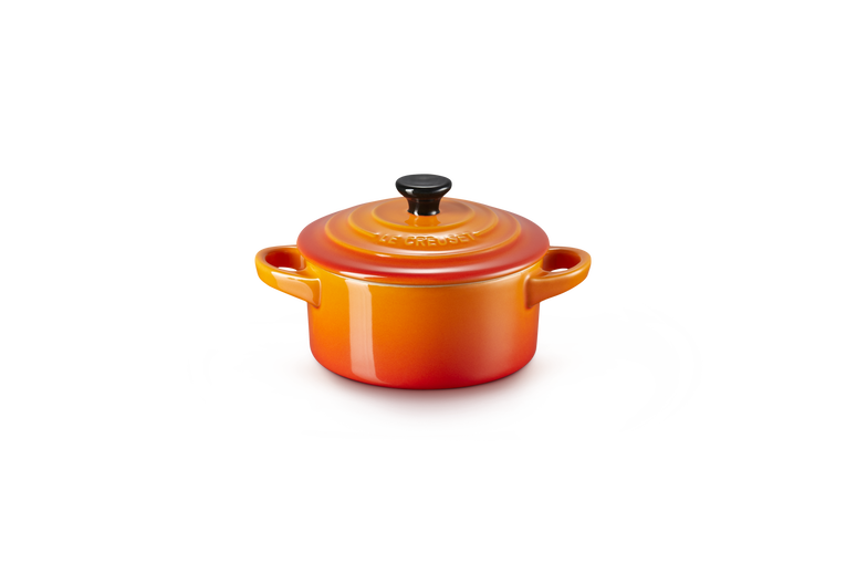 Mini cocotte rotonda in gres vetrificato - Arancio 10 CM / 0.25 L