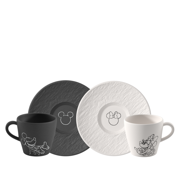 SET 2 Tazza da caffè con piattino in Porcelain, Manufacture - Mickey Mouse