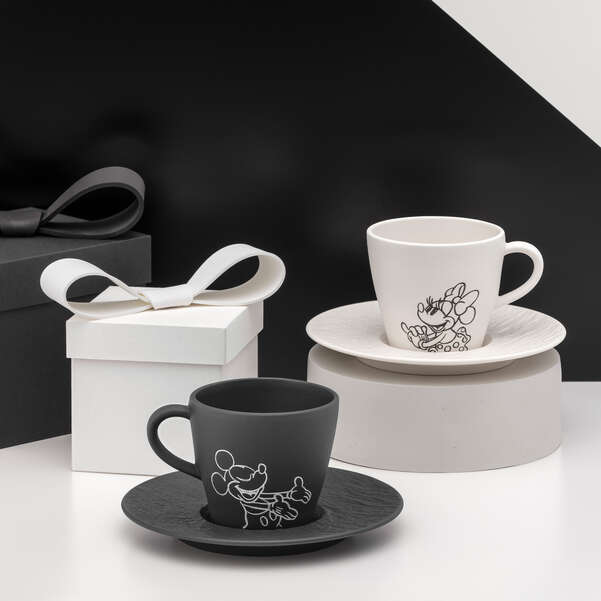 SET 2 Tazza da caffè con piattino in Porcelain, Manufacture - Mickey Mouse